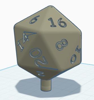 Wheelchair : Dungeons & Dragons D20 Dice Knob