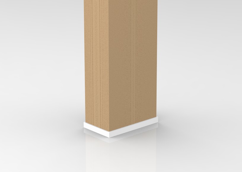 Base plate for an upright beam 40x80 mm