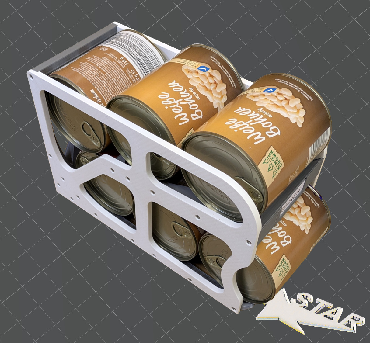 850ml Can storage dispenser "First in - First out" / Lebensmitteldosenlager