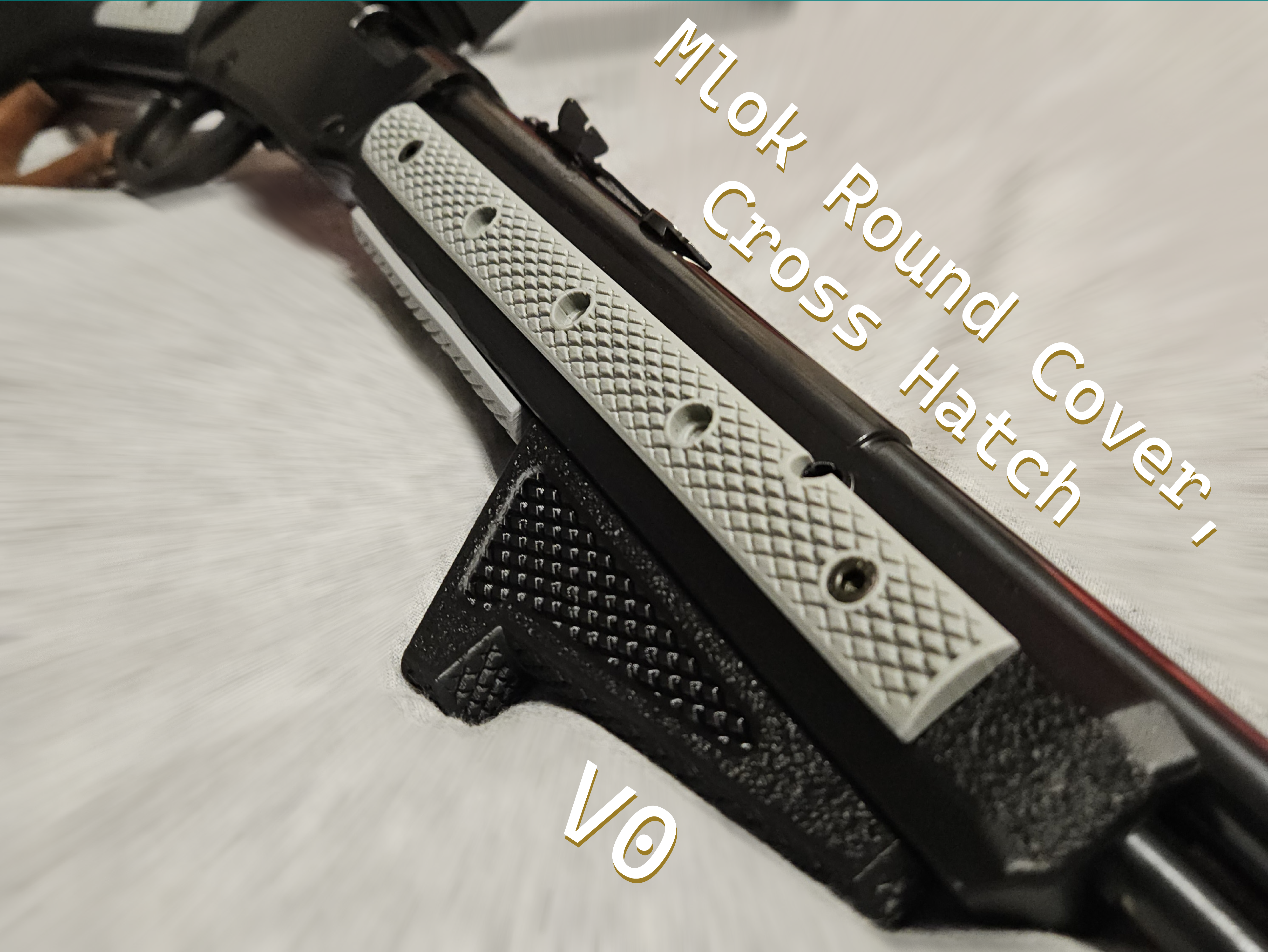 Mlok Round Cover, Cross Hatch