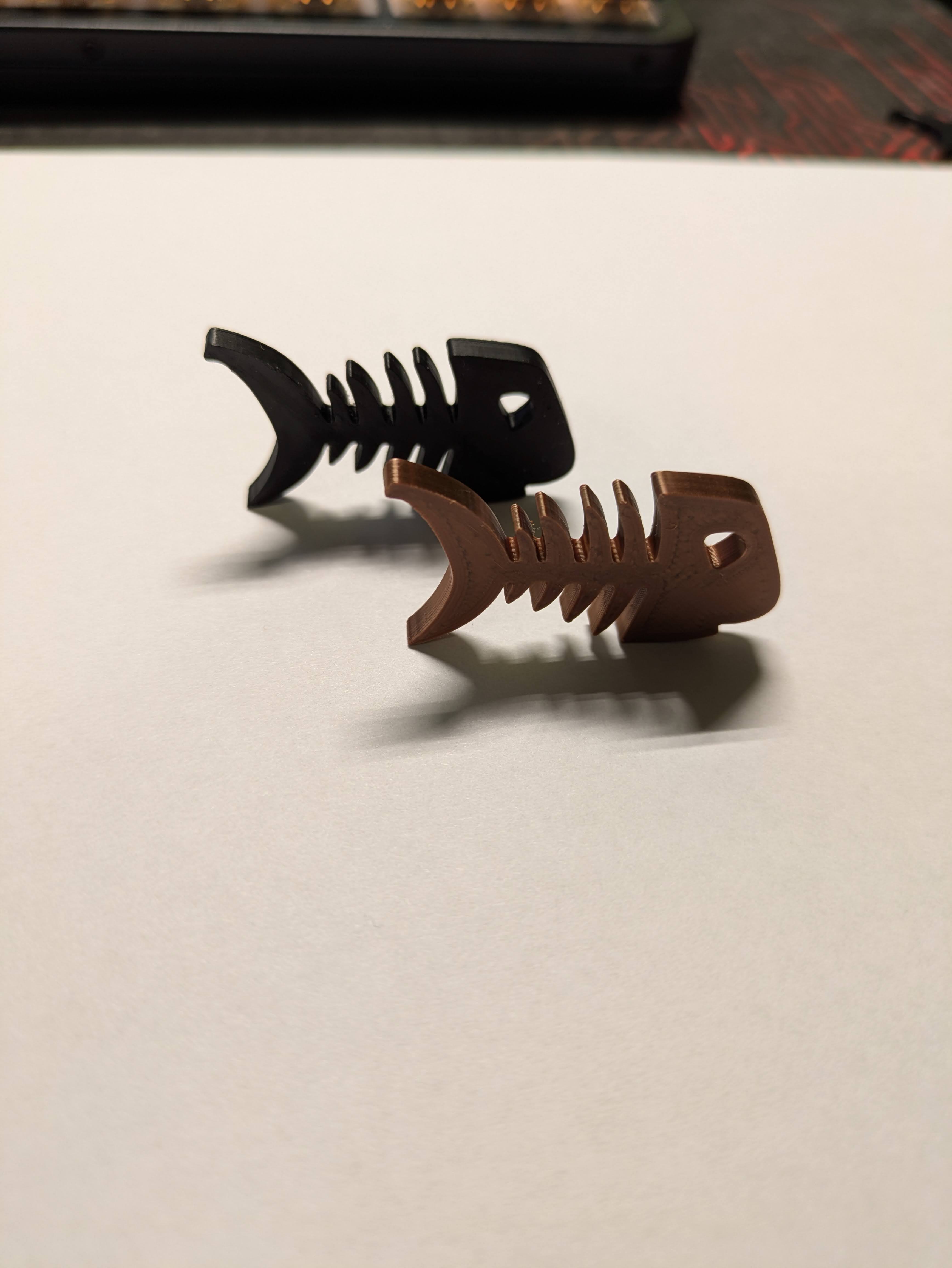 Fishbone keychain