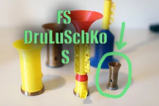 Membran-Pfeife - Tröte S / Membrane whistle - horn S - FS DruLuSchKo S