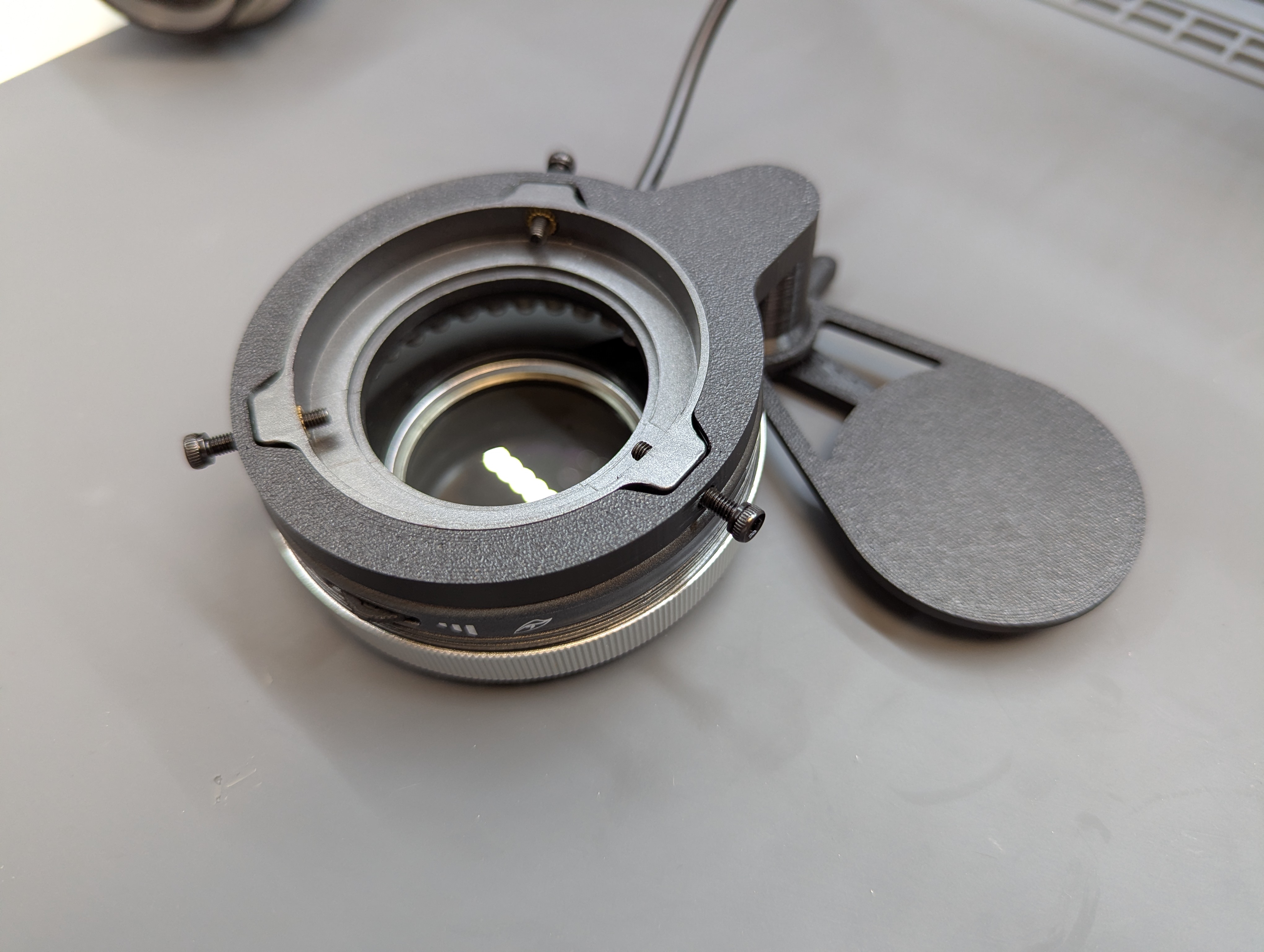 Microscope polarized lens flip mount — miniatura 3