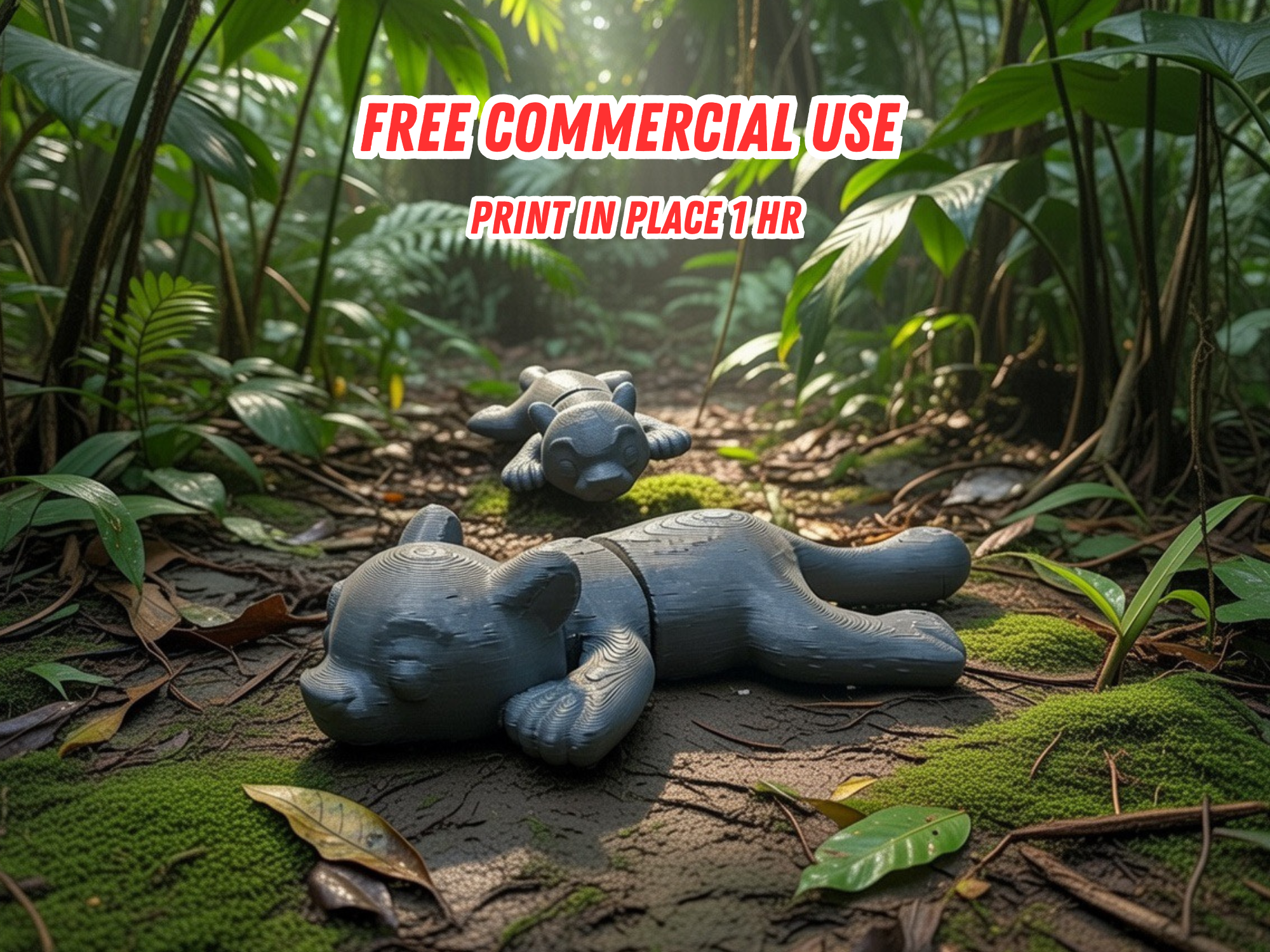 Articulated Cheetah – Print-in-Place Flexi Animal