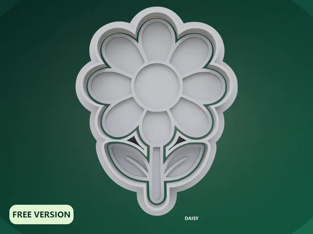 Daisy Flower Cookie Cutter STL – 3D Print Biscuit Mold