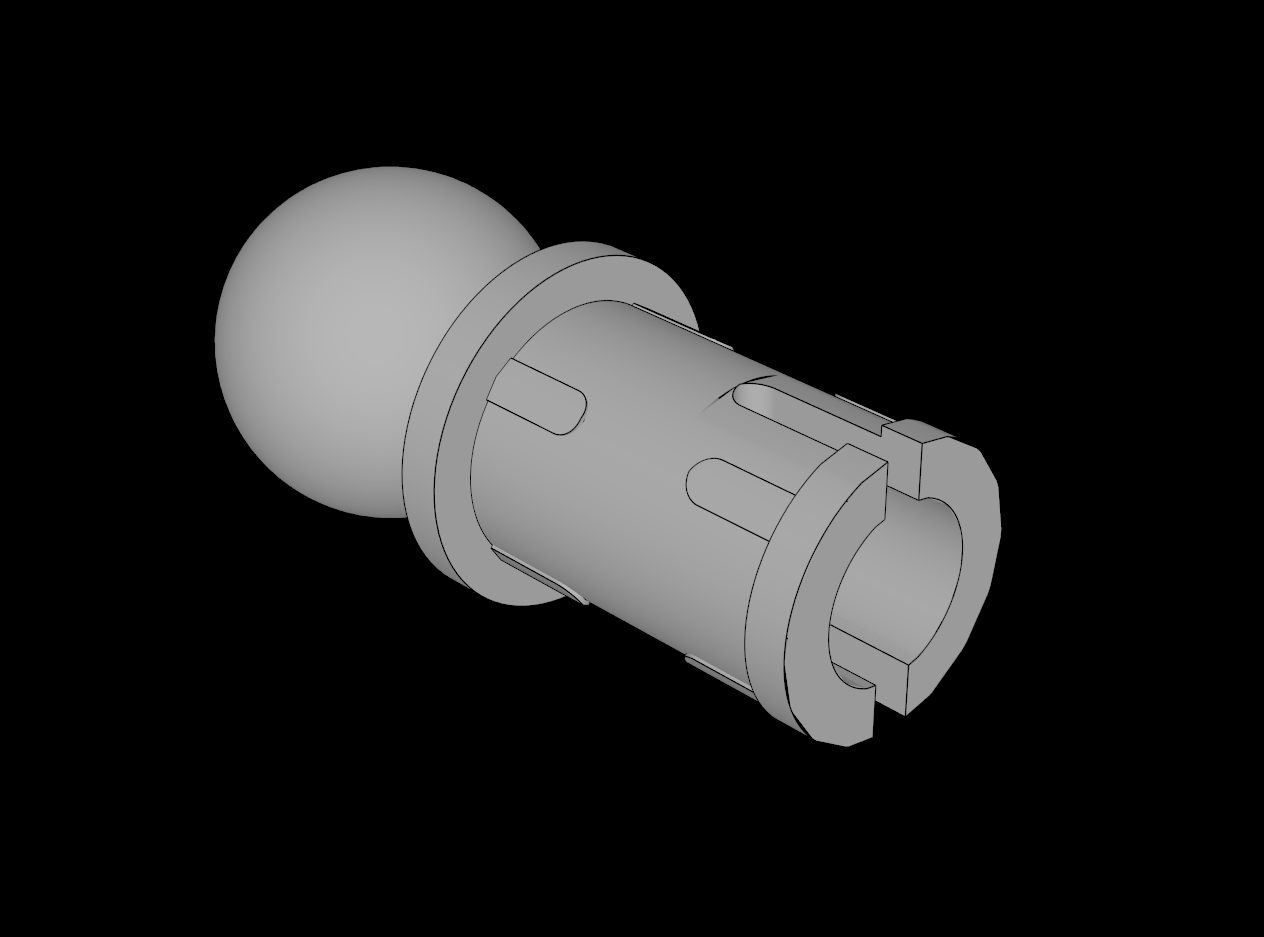 Lego Compatible (6628a.dat) Technic Pin Towball with Friction