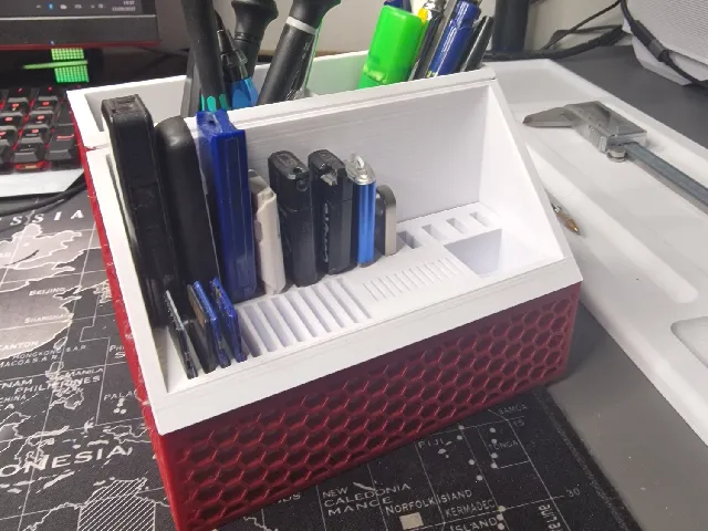 Multi-Use Desk Organizer – 12×USB | 13×SD | 12×microSD + Tool & Parts Base