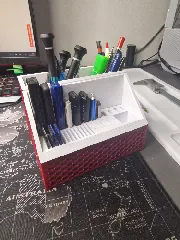 Multi-Use Desk Organizer – 12×USB | 13×SD | 12×microSD + Tool & Parts Base