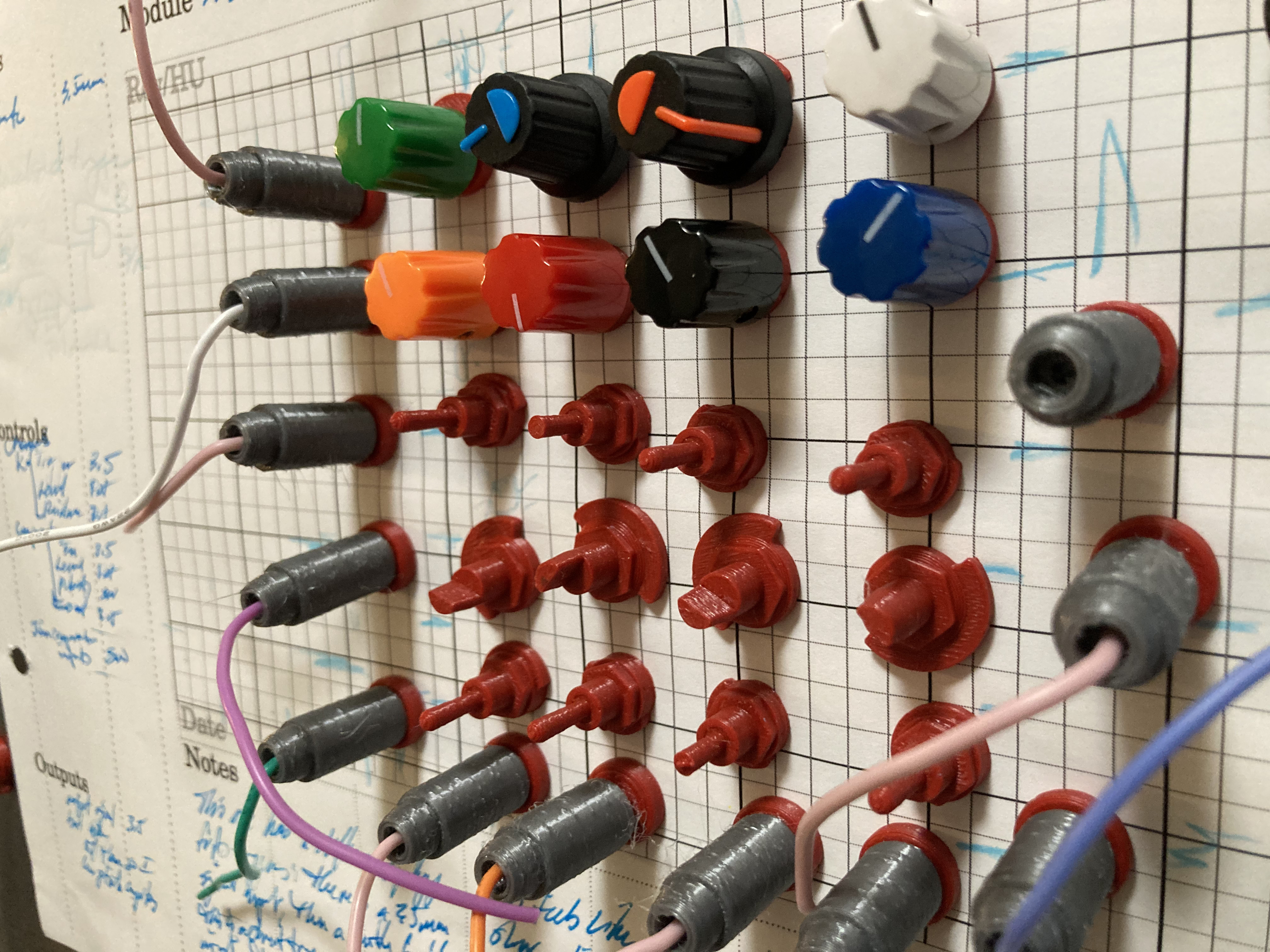 Fridge magnet potentiometer shafts