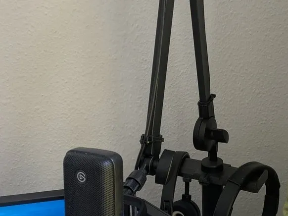 Microphone arm and monitor stand adapter parametric