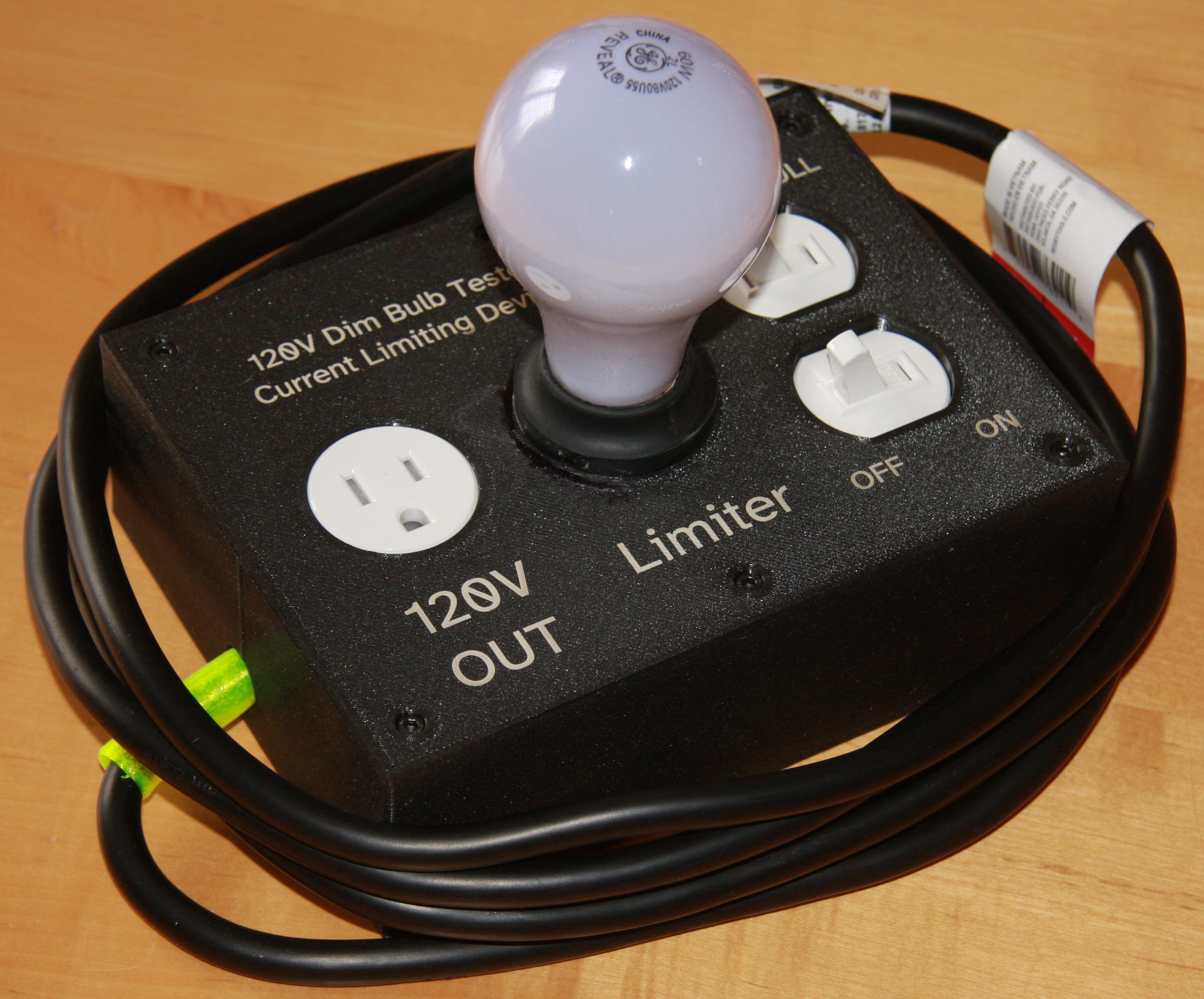 Dim Bulb Tester (light bulb current limiter, North American, 120V)