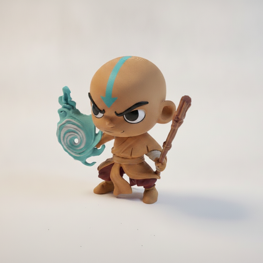 Chibi Aang From Avatar The Last Airbender In Avatar State Figurine 3D Printable