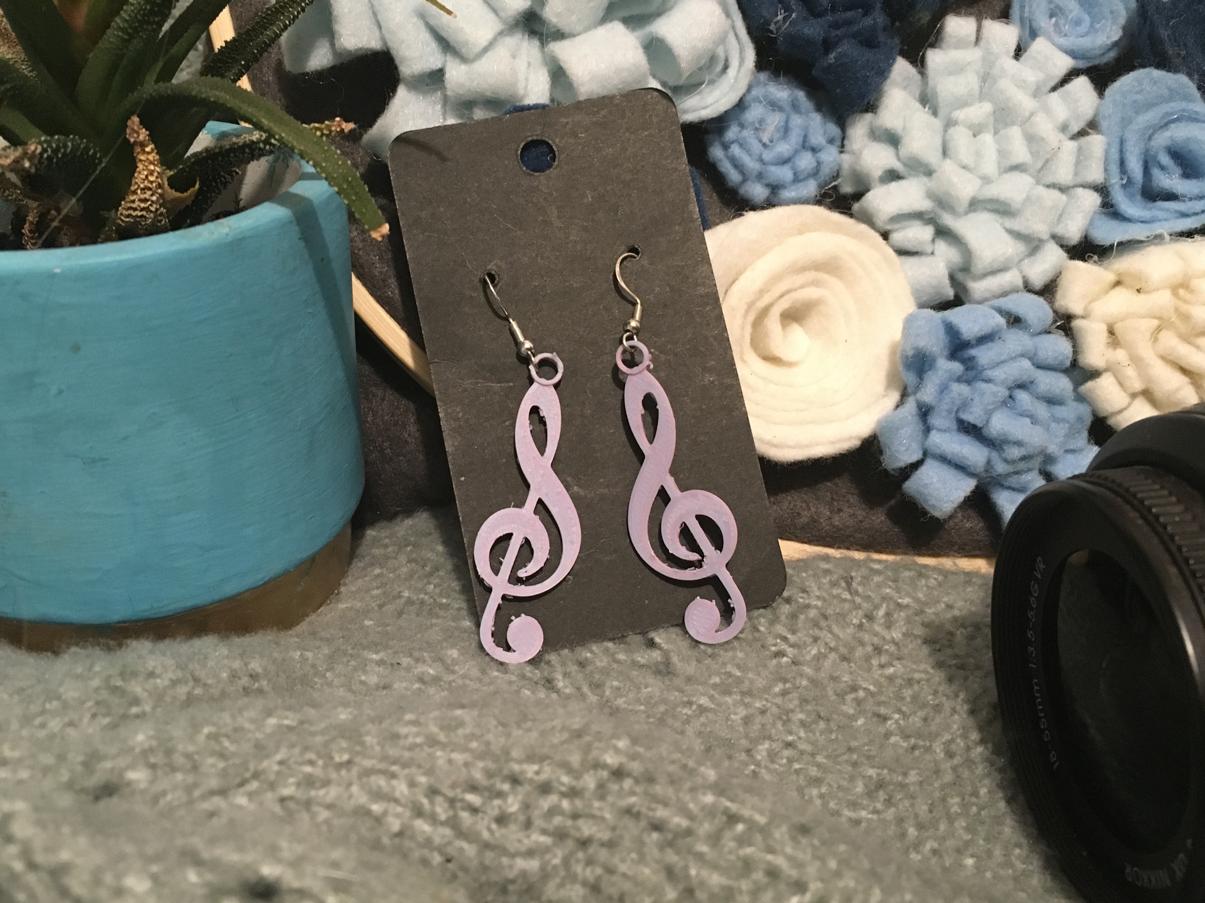Music note earrings