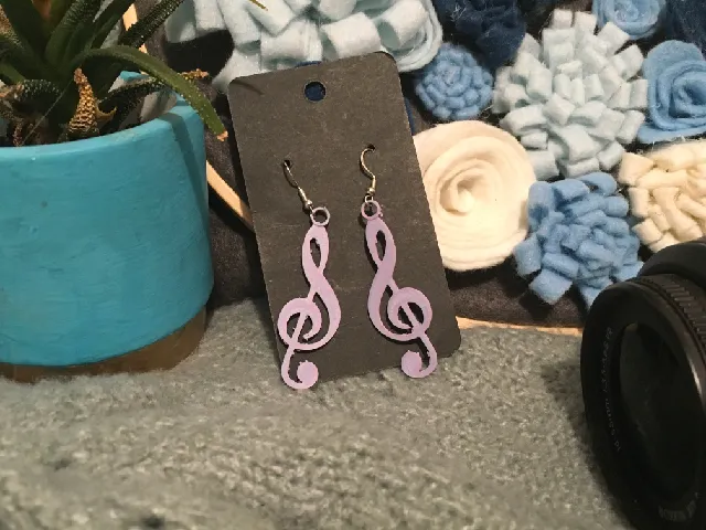 Music note earrings