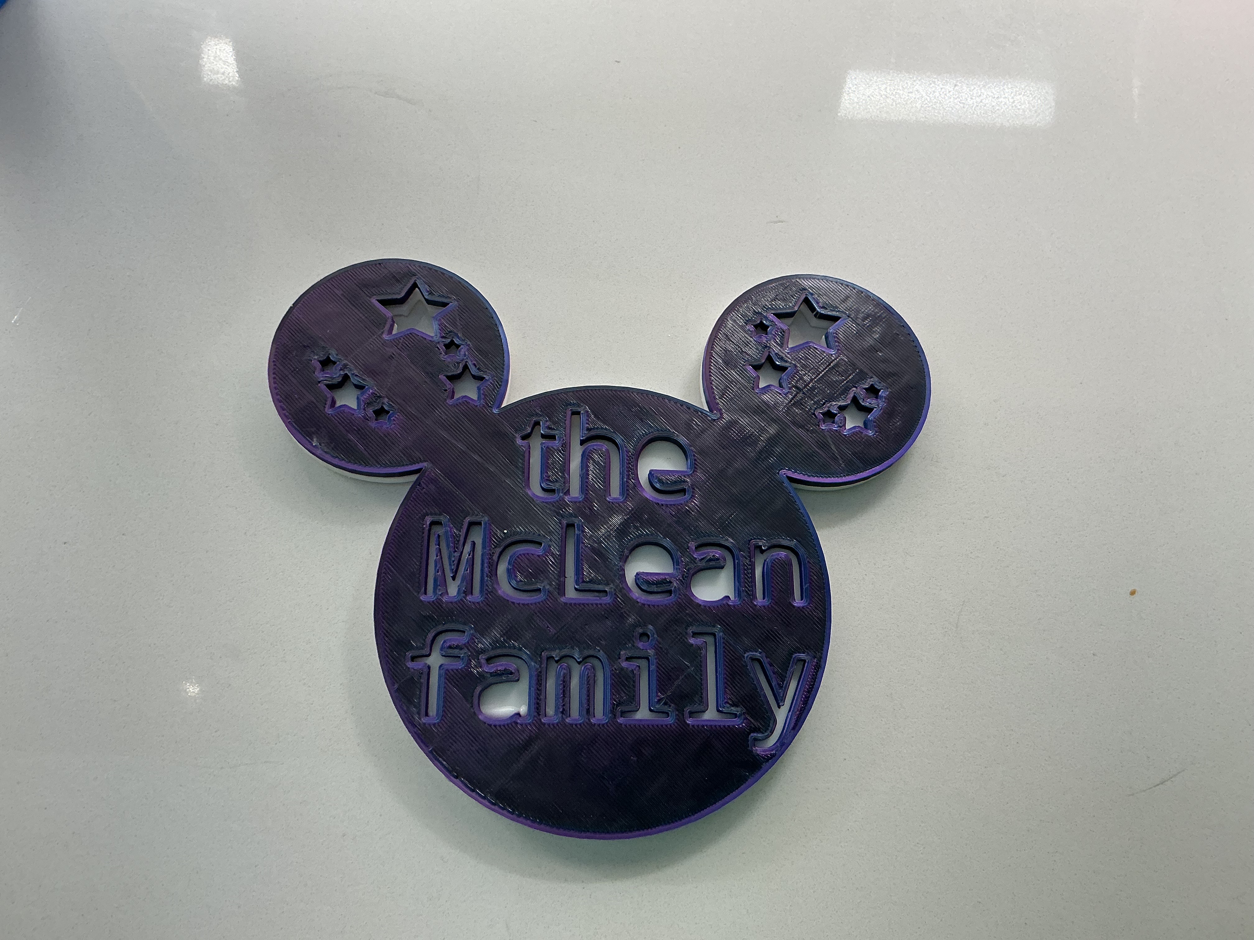 Mouse‑Ear Family Name Sign   Customizable Mouse‑Ear Door Tag   Family Vacation Mouse‑Ear Plaque