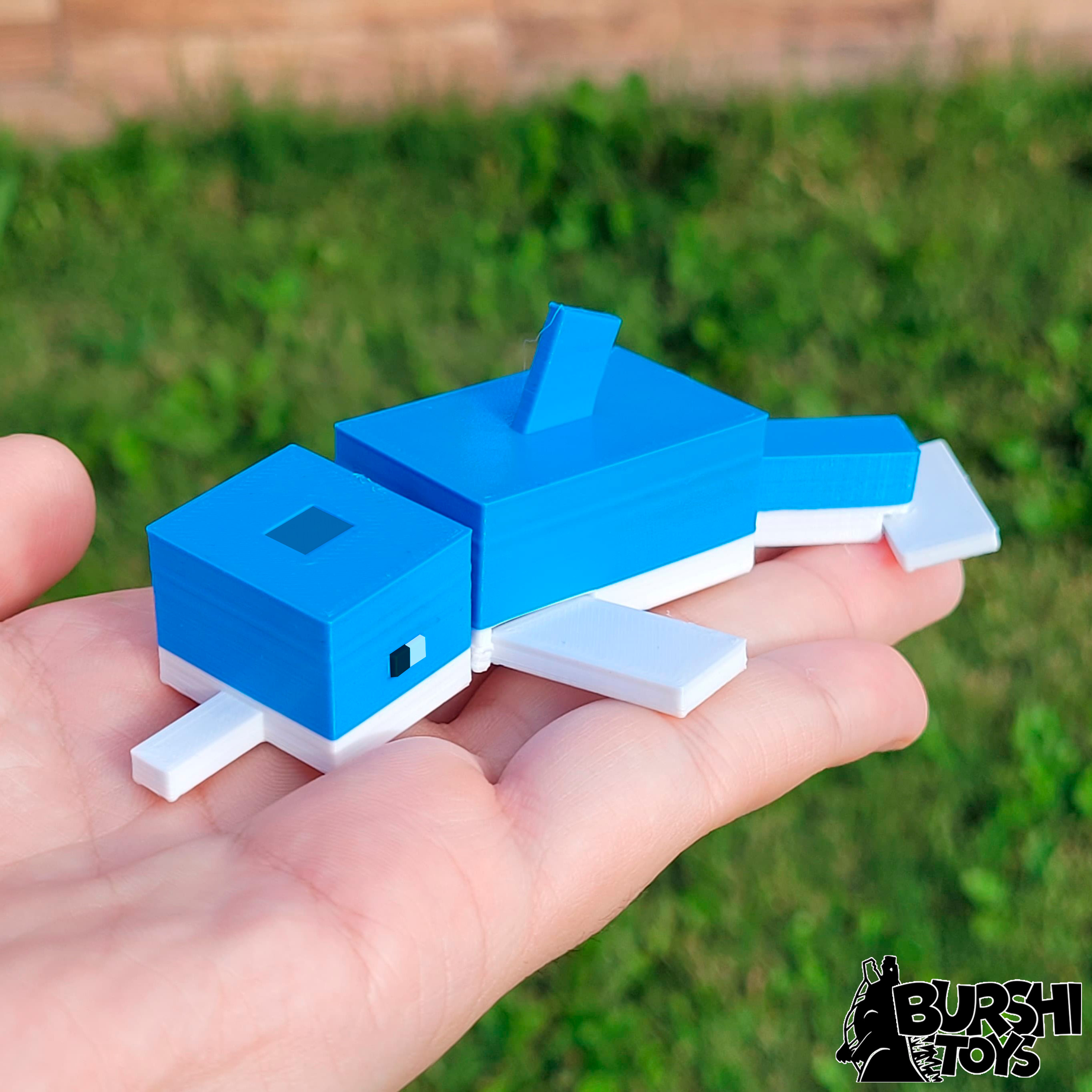 DOLPHIN MINECRAFT FLEXI ARTICULATED TOY (3mf Included)
