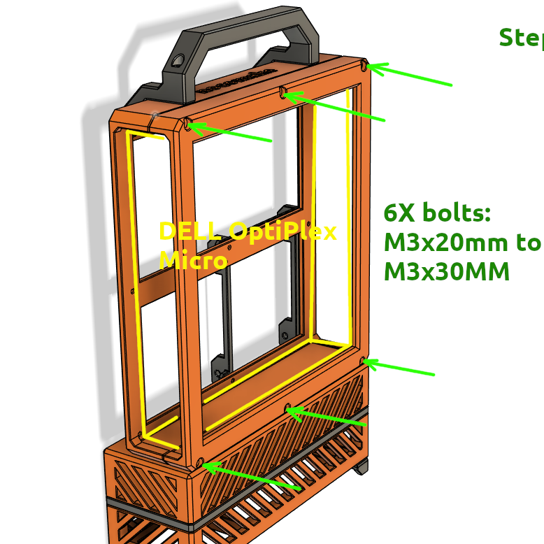 Homelab wall-mount rack for DELL OptiPlex 3060 Micro by poconoco ...