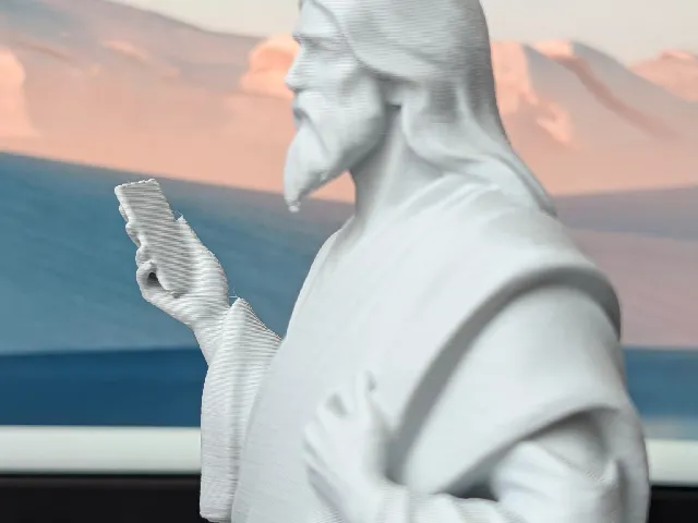 Moderner Jesus mit Handy – Tradition trifft auf das digitale Zeitalter