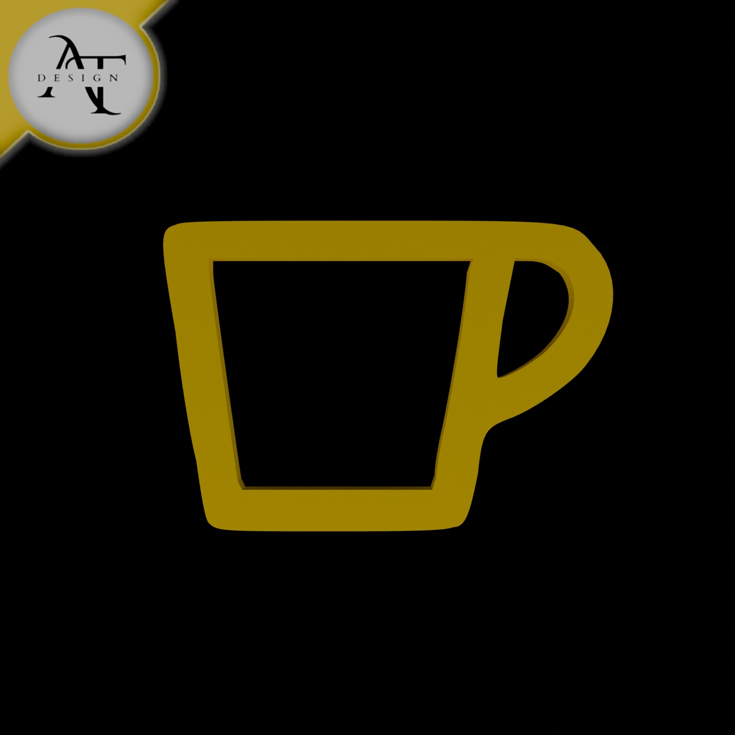 Simple Coffee Cup Symbol - 2D Art