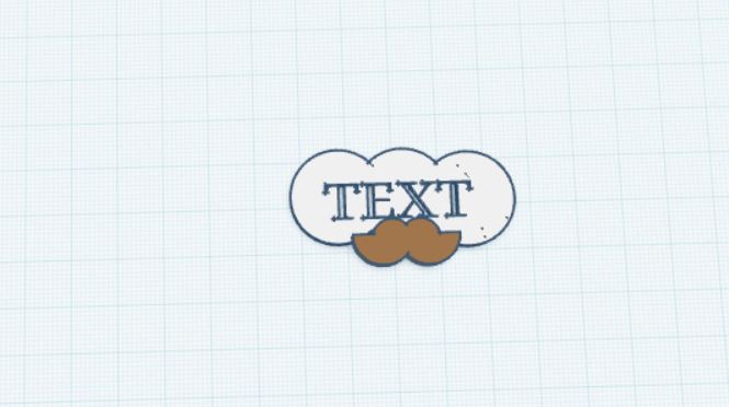 Llavero nuve con bigotes