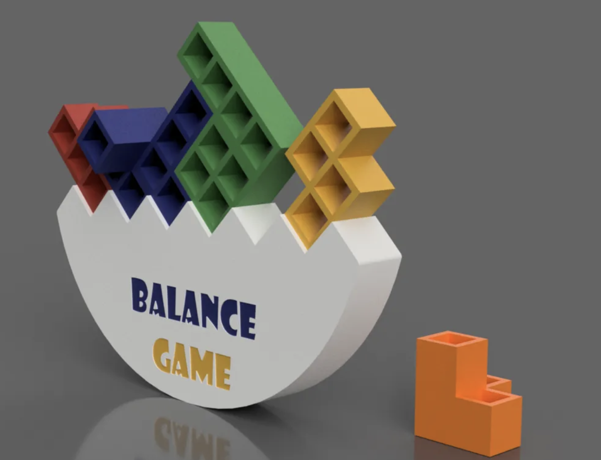 3D Printable Balancing & Stacking Game – No Supports