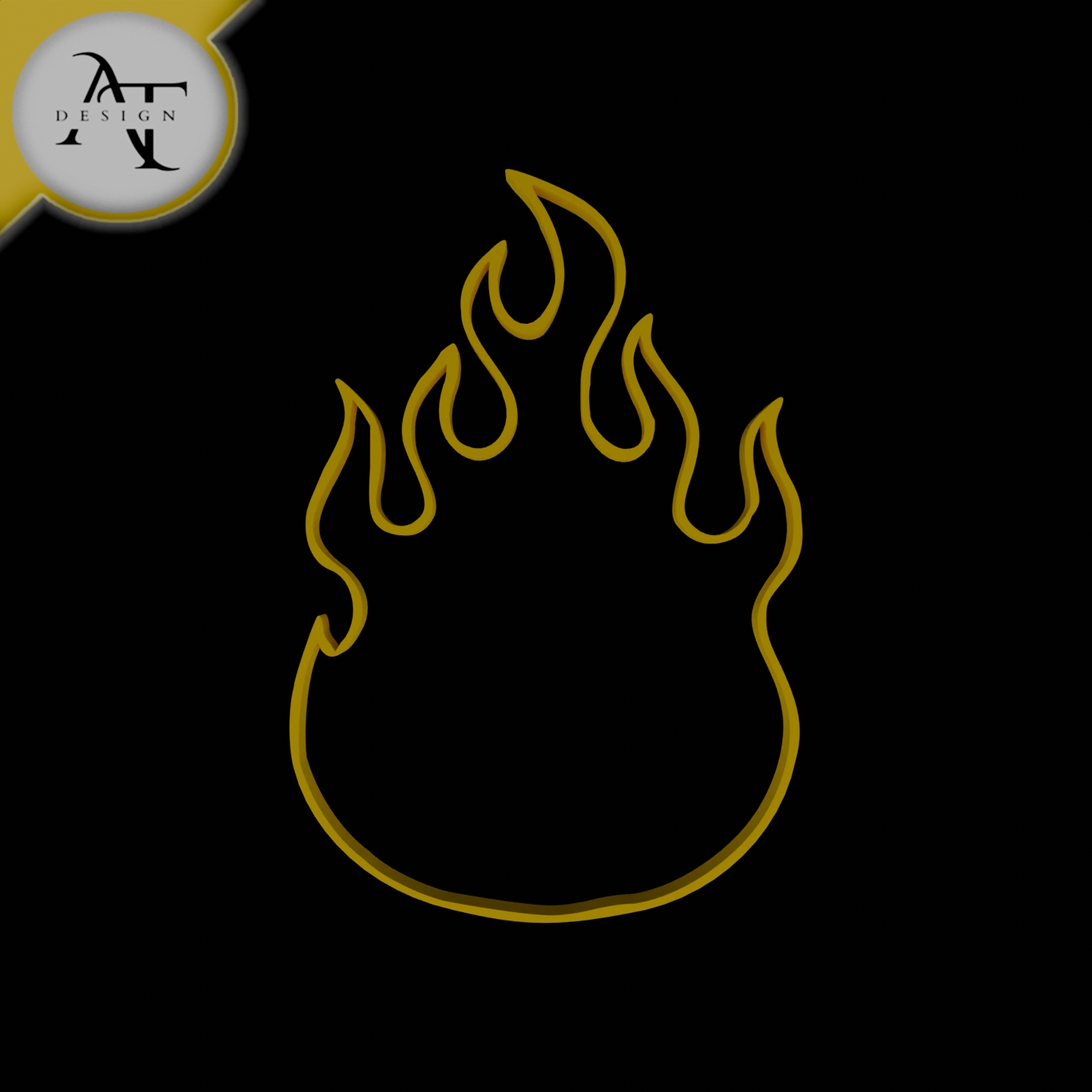 Simple Flame Symbol - 2D Art