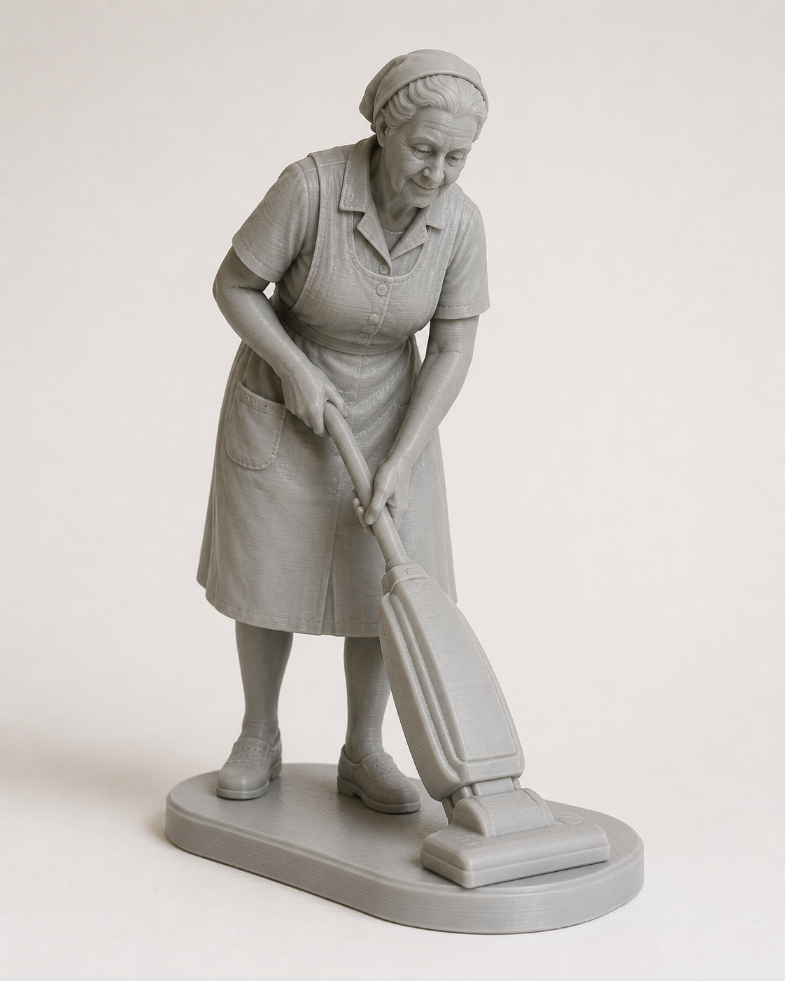 Putzfrau mit STaubsauger/Cleaning lady with vacuum cleaner