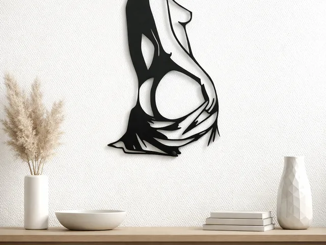 Abstract Female Silhouette Wall Art