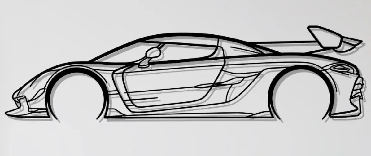 Koenigsegg Jesko 2021 Wall Art por Teo_211 | Descargar modelo STL