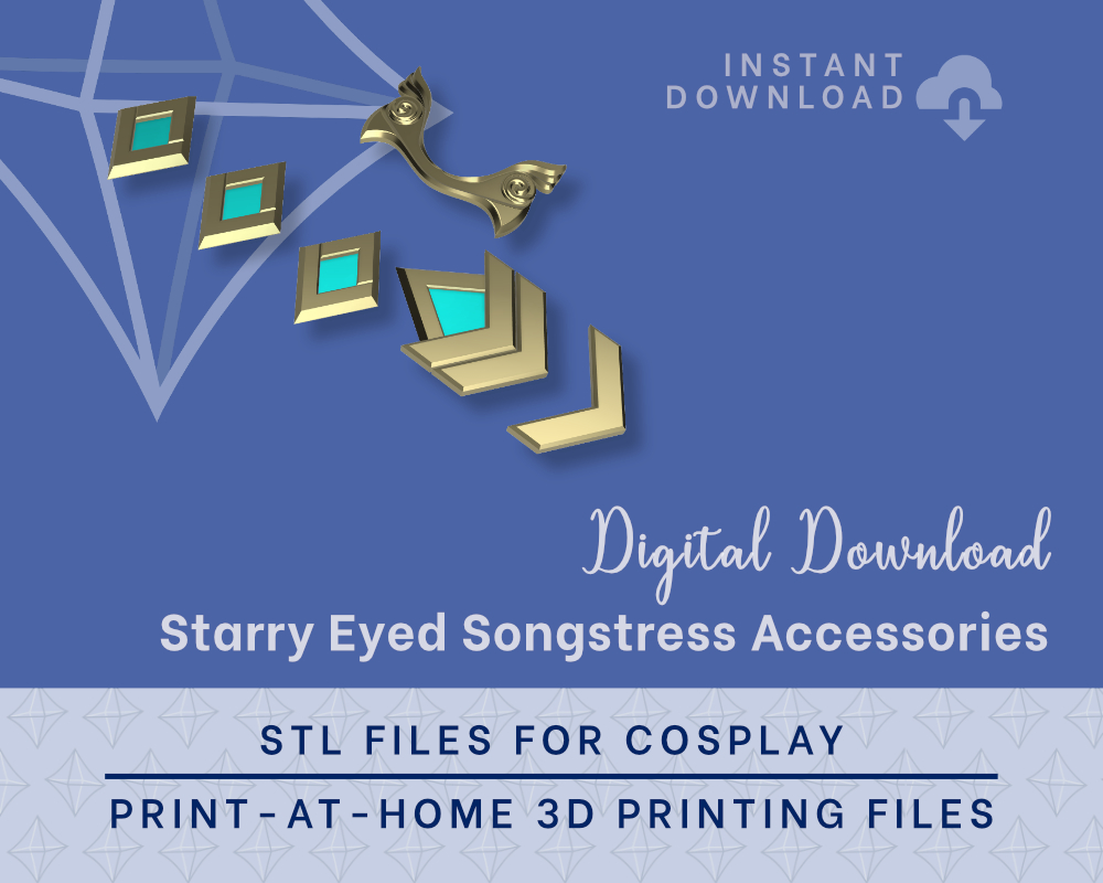 Seraphine Starry Eyed Songstress STL Files - League of Legends Cosplay Accessory (Digital Download)