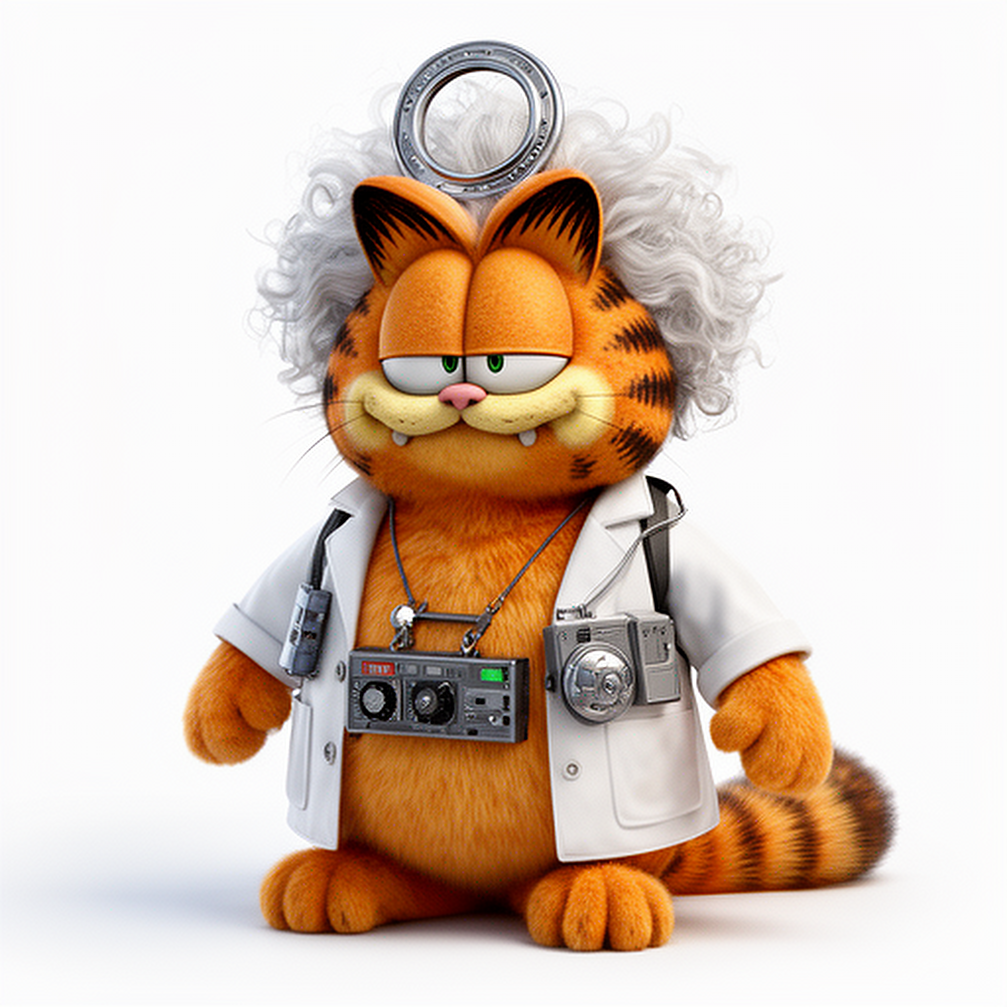 Garfield Doc Brown Ring Figure