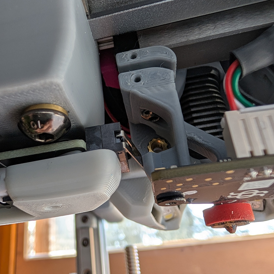 Beacon Rev H probe mount for Xol Carriage & Voron LDO Gantry X Endstop