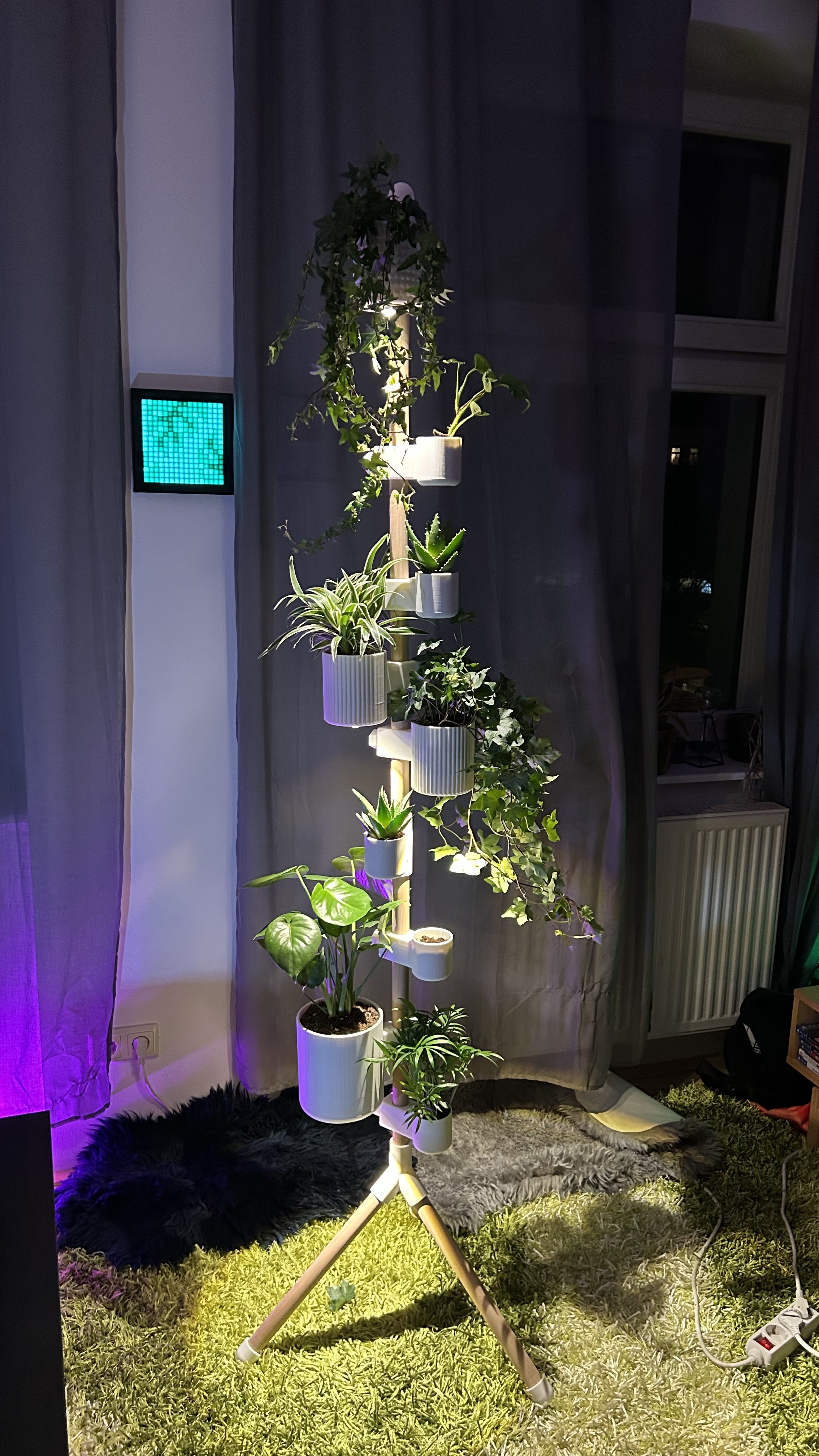 Vertical Plant Stand with LEDs
