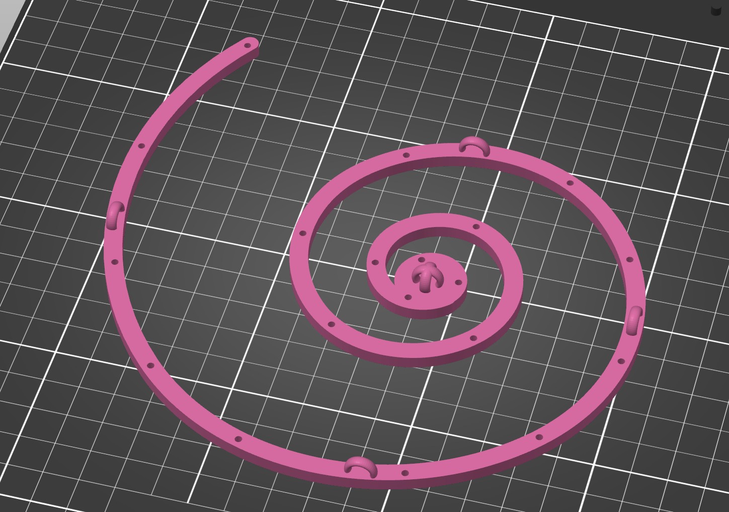Spiral mobile frame