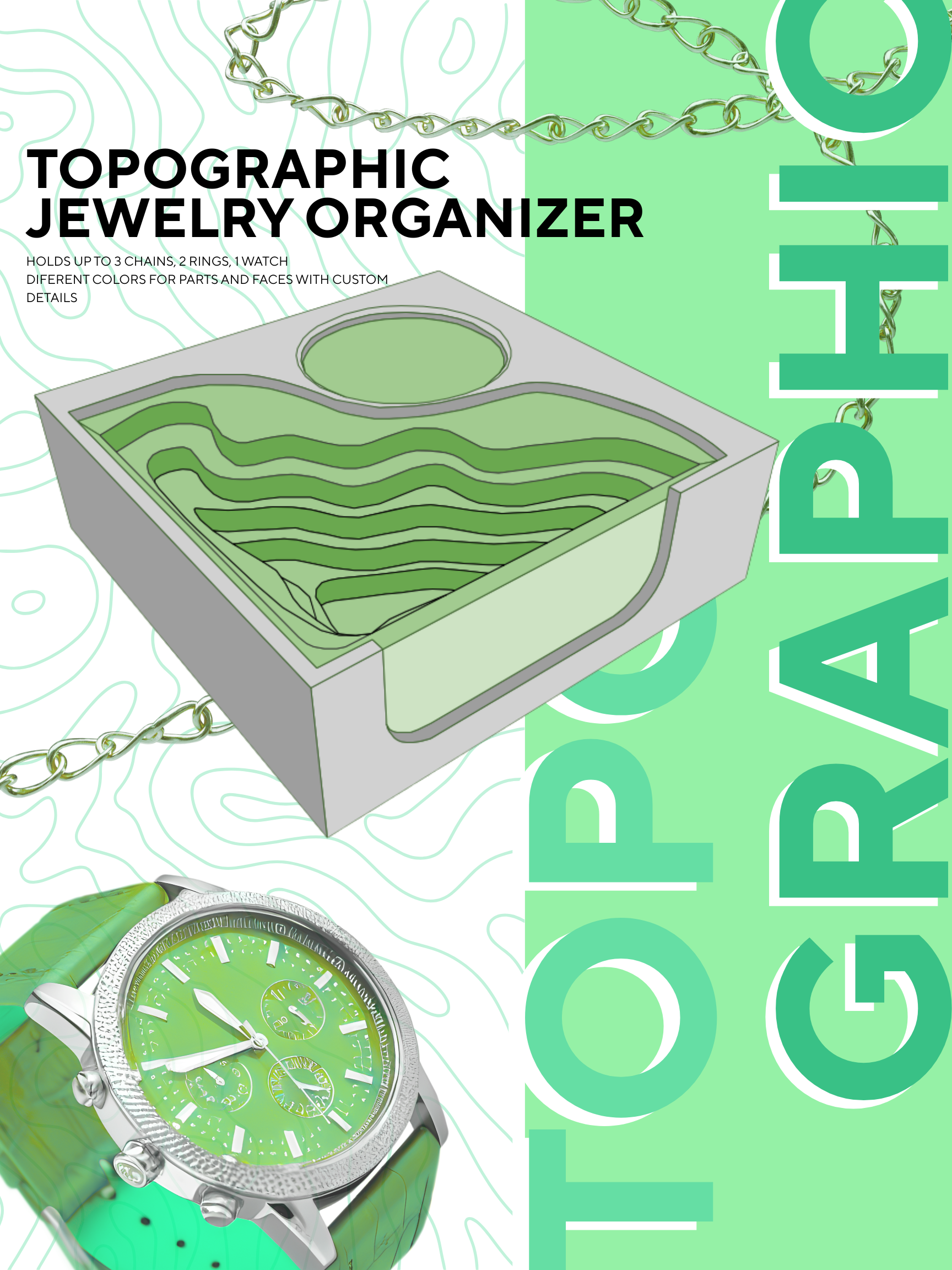 Topographic Jewelry Organizer