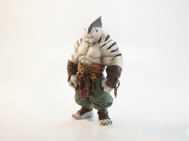 Warrior Panda Figurine Animal Collectible 3D Printable