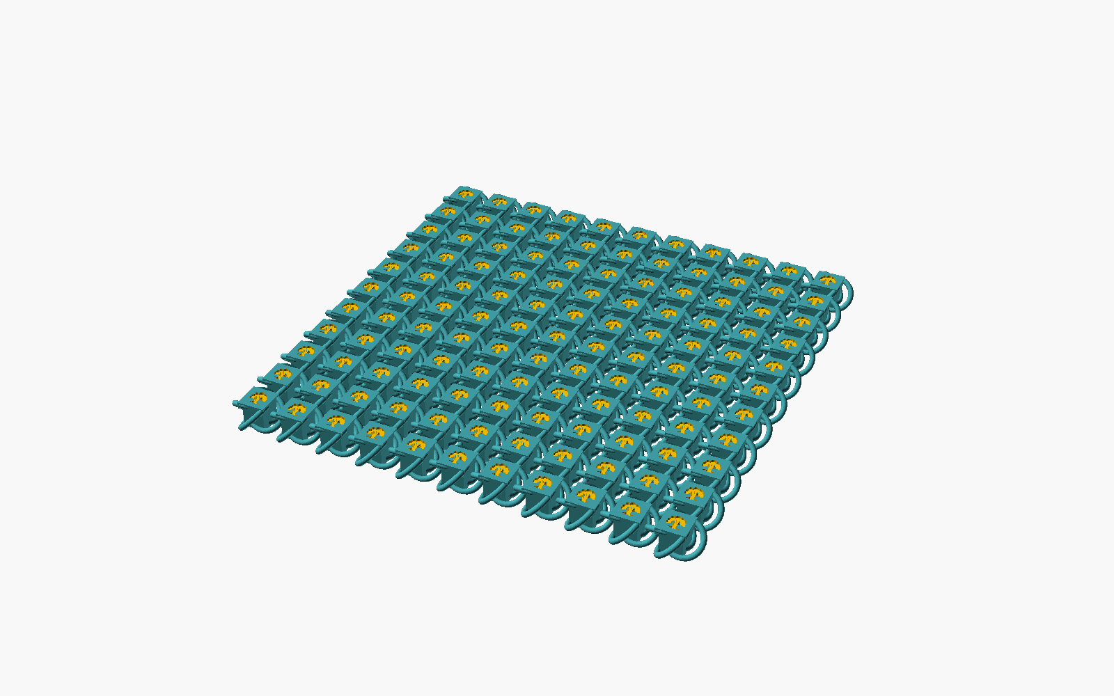 Chainmail Coaster — 8 cm flexible print-in-place grid