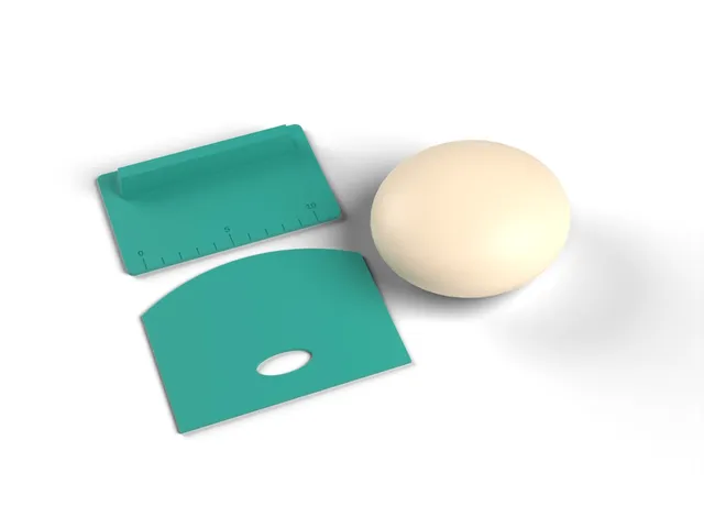 Dough Scrapers - Bowl Scraper and Bench Scraper with Ruler, for Bread and Pastry, No Supports (OpenSCAD)