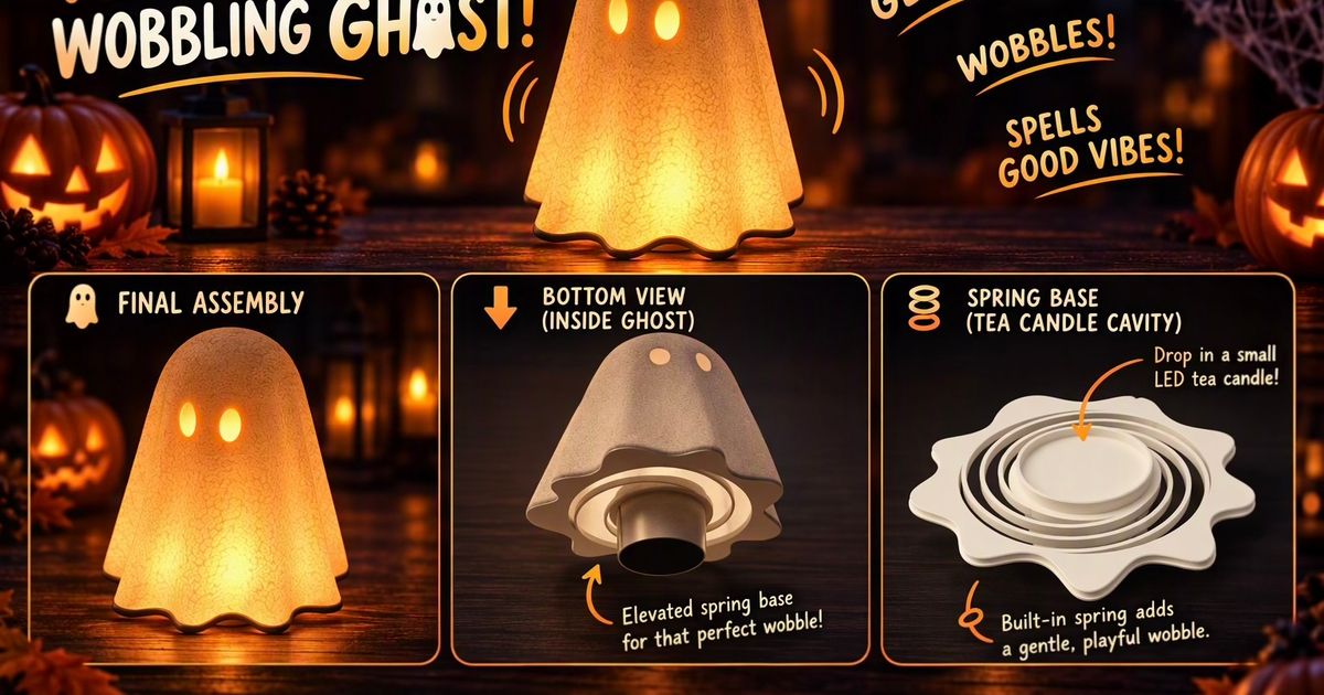 Glowing Wobbling Ghost by Cisco3D | Download free STL model ...