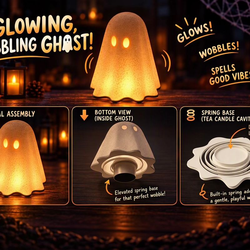 Glowing Wobbling Ghost by Cisco3D | Download free STL model ...