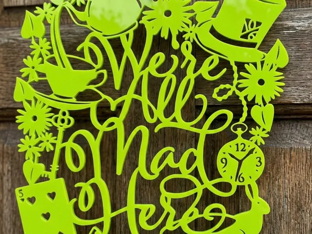 We are all Mad here - Alice in Wonderland 2d home decor