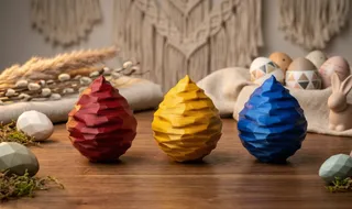 Rustic Textured 3D Easter Egg