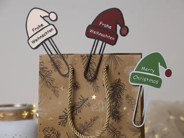 Christmas Hat Clip Pin – 3 Variants
