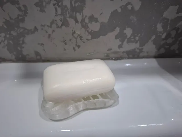 Compact Soap Holder with Drainage (Curved Edition) v1
