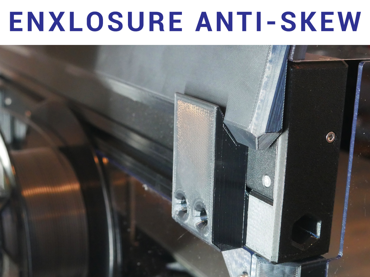 Anti skew Enxlosure lid clamps