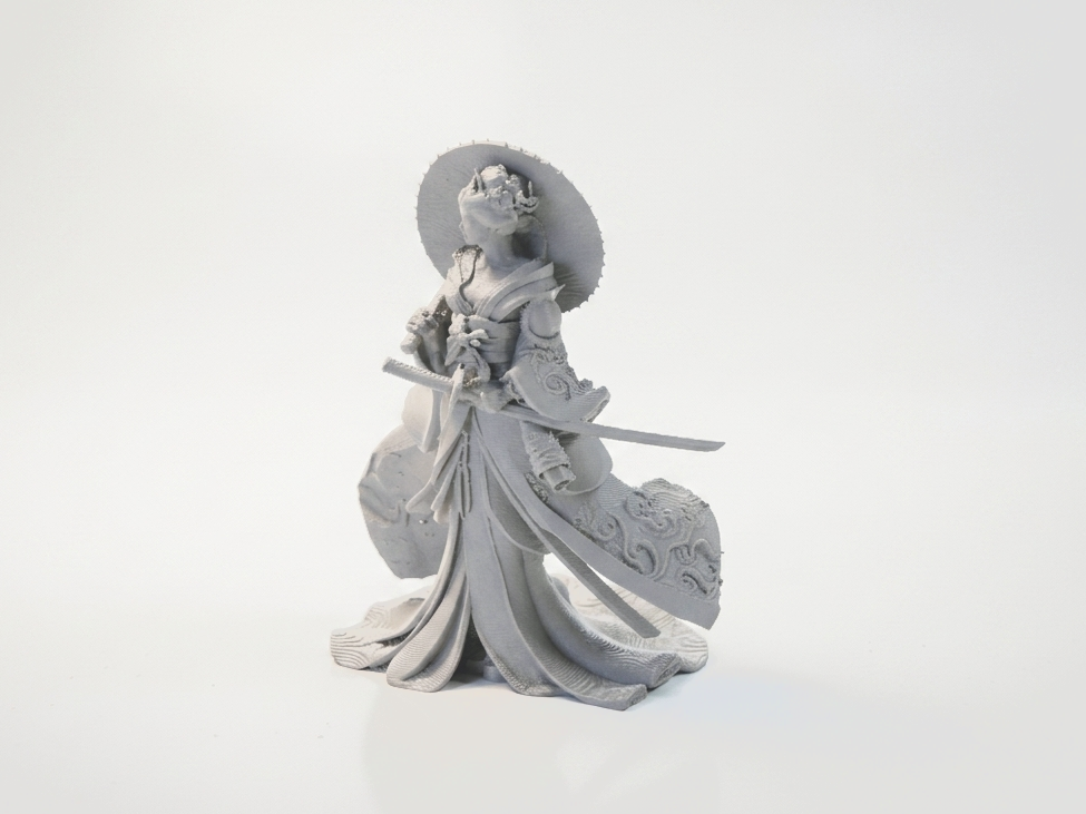 Geisha Warrior Figurine Fantasy Mythology 3D Printable