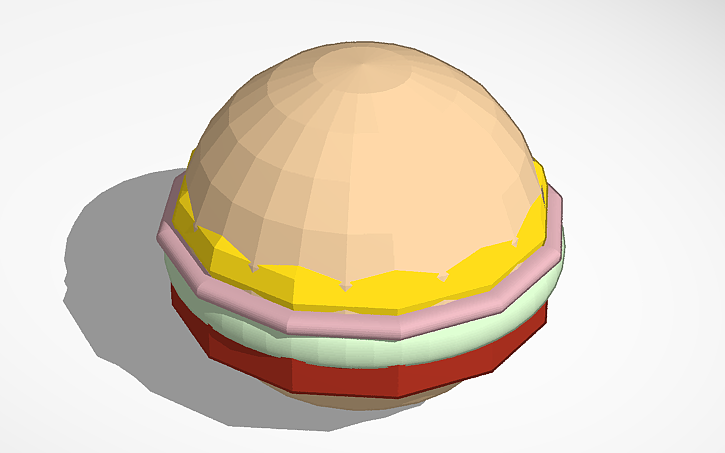 low-poly burger
