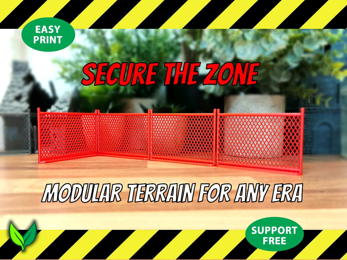 Chain Link Fence Set – 28mm Modular Scatter Terrain (FDM-Friendly)