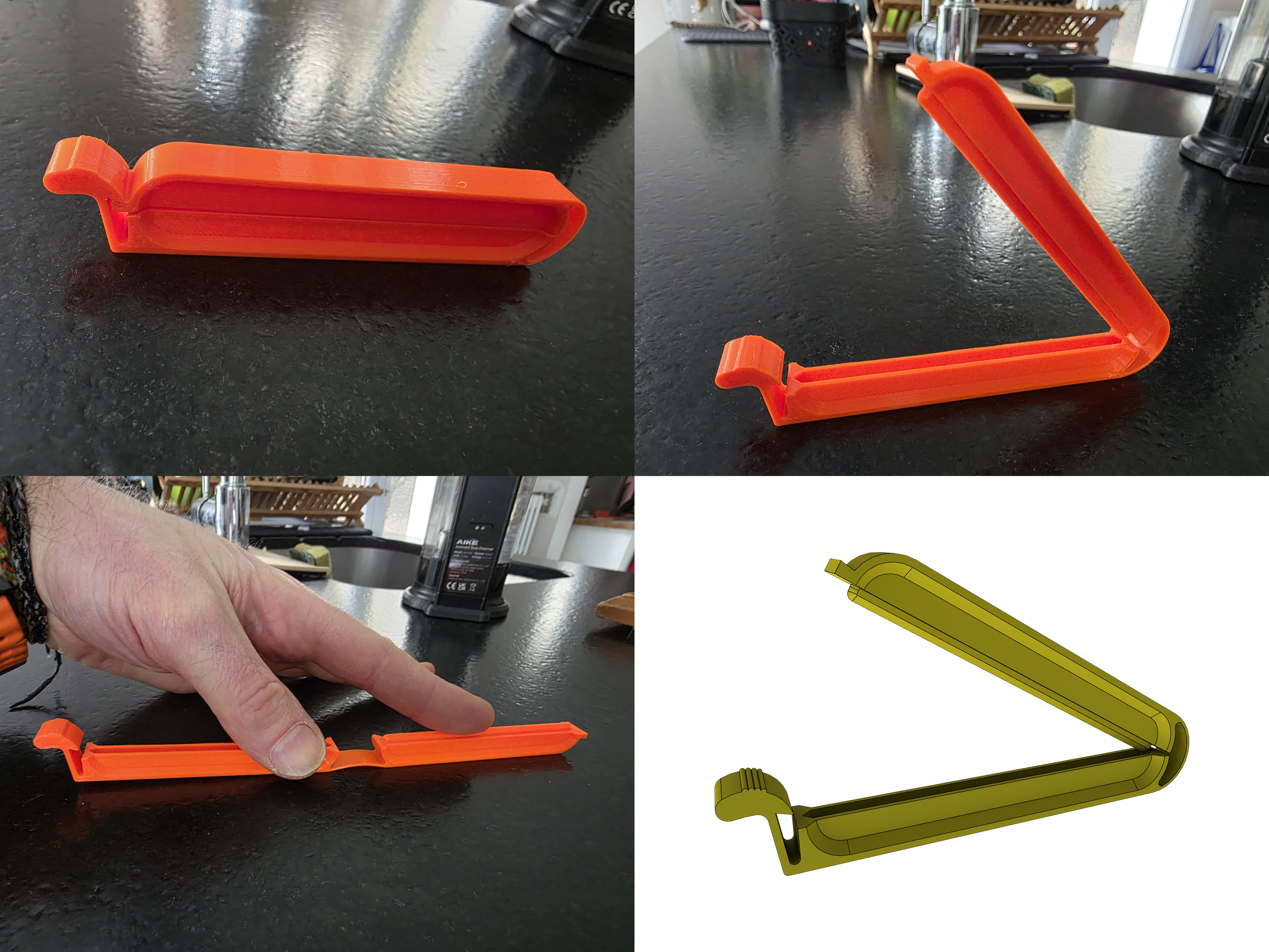 Bag clip without hinge - Opening at 180°