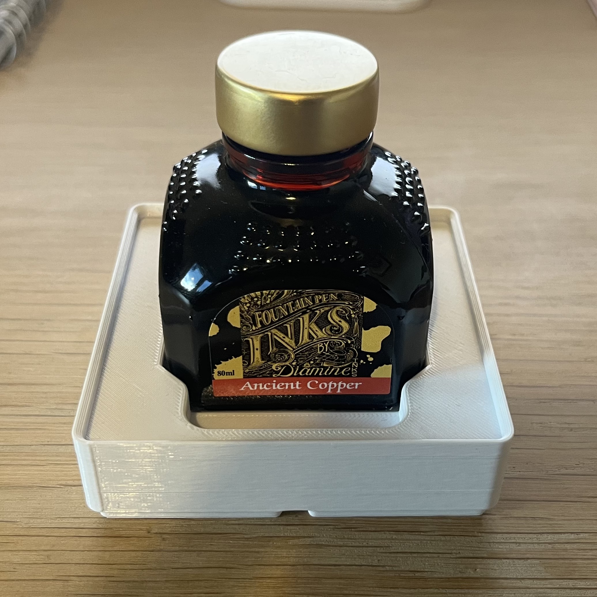 Gridfinity 2x2x3 Tray for 80 mL Diamine Ink bottle